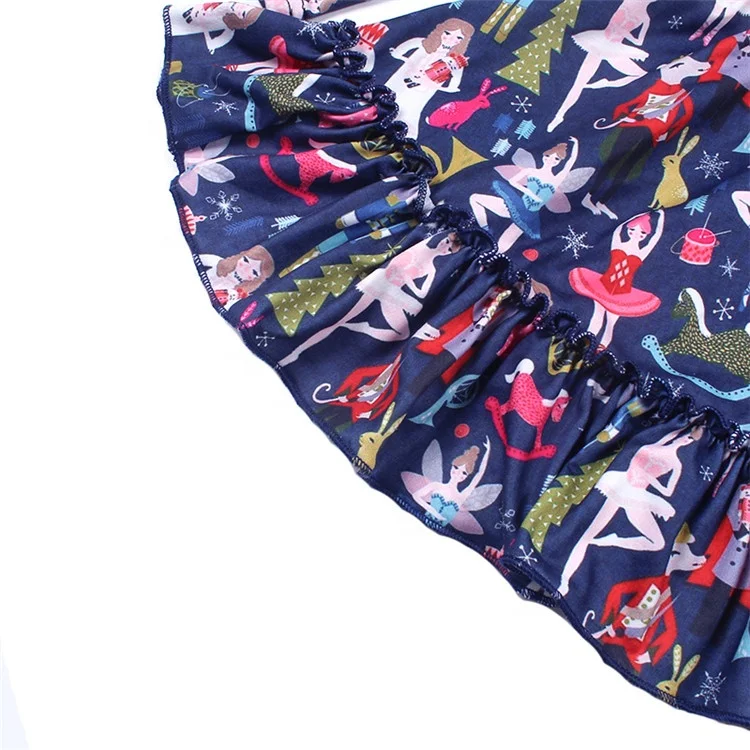 2020 children latest fashion Milk Silk 8 years girls dress Cotton kids clothes Pretty Girls Dancing Animal Designs ruffle Dress