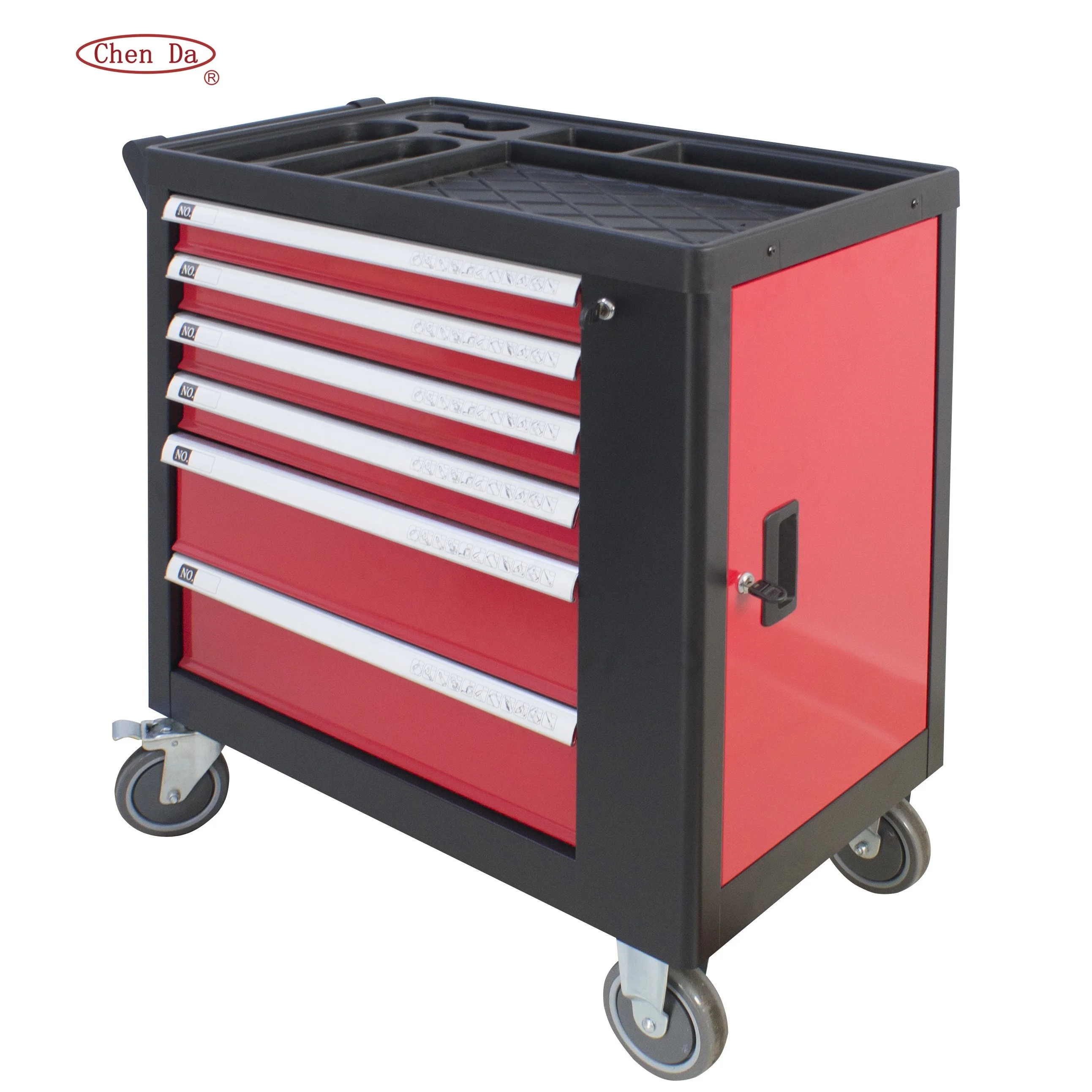 Metal Tool Cabinet with Auto Repair Tools Box Set Tool Storage Cabinet Power Coating 6 Drawers Steel CD-3306BBS 0.6~0.8mm OEM