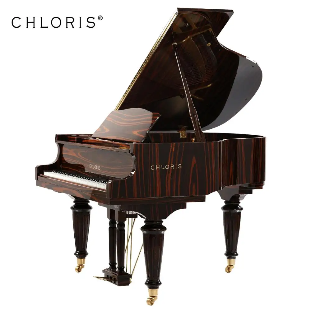 Solid Wood Keyboard piano HG-152 with Curved Legs and German Piano Parts