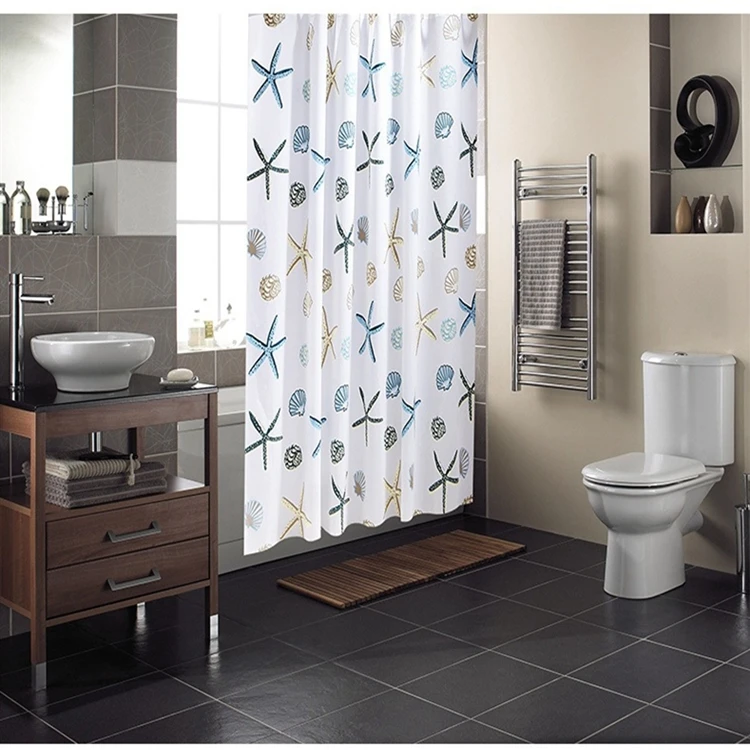 
Beautiful Printed Bathroom Peva Eco Shower Curtain 