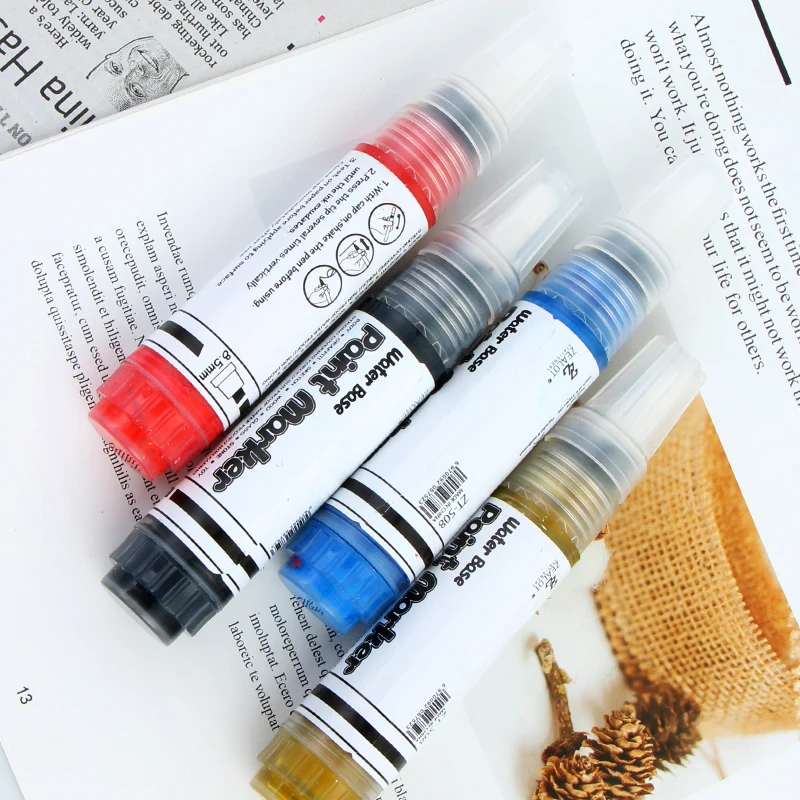 8.5mm White And Black Marker Leather Paint Pen OEM Oil Paint Marker