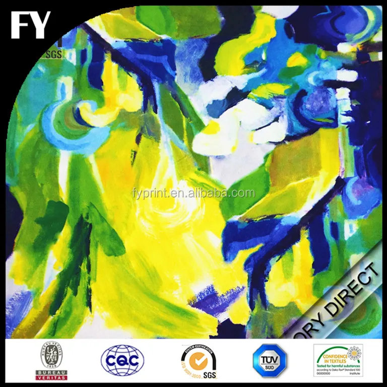 Fy печать нестандартная конструкция высокое качество цифровой отпечатано этнической ткани для одежды