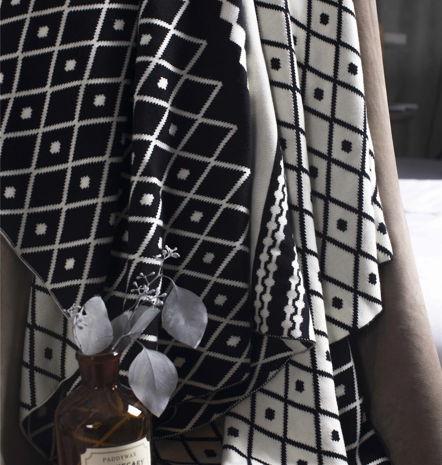 XL Home Decorative Jacquard Baby knitted Adult Sherpa Chunky 100% Cotton Cable Knit Throw Blanket Super Warm Soft Sofa