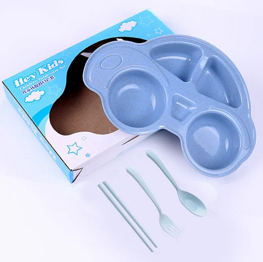 Eco-friendly car shape kids wheat straw bowl