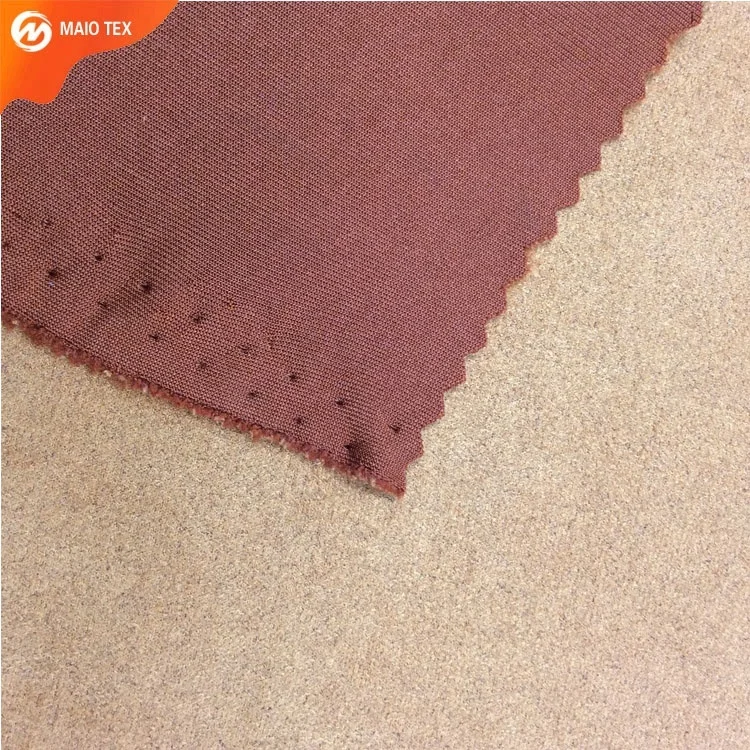 
wholesale 4 way stretch polyester spandex scuba suede fabric with jersey bonding 
