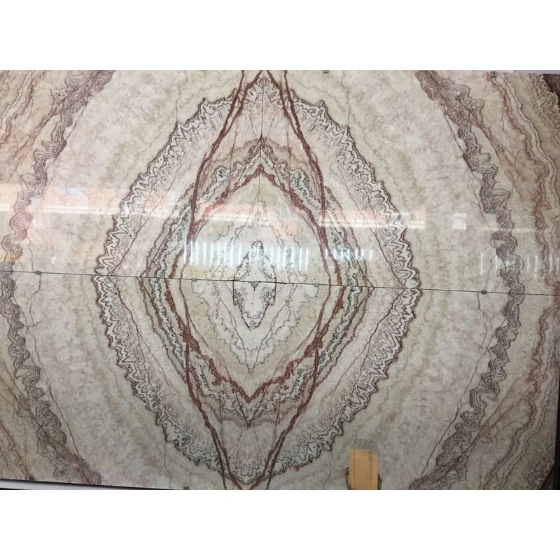 Book Matched Marble Wall Cladding pink Transparent Natural rainbow Onyx