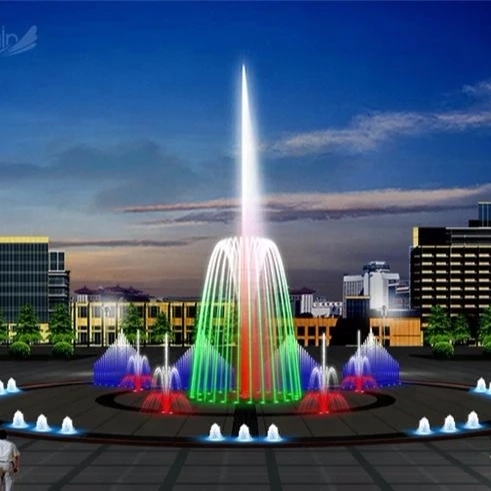 Дизайнерский Сухой Фонтан цветной светодиодный напольный водяной фонтан для помещений или улицы