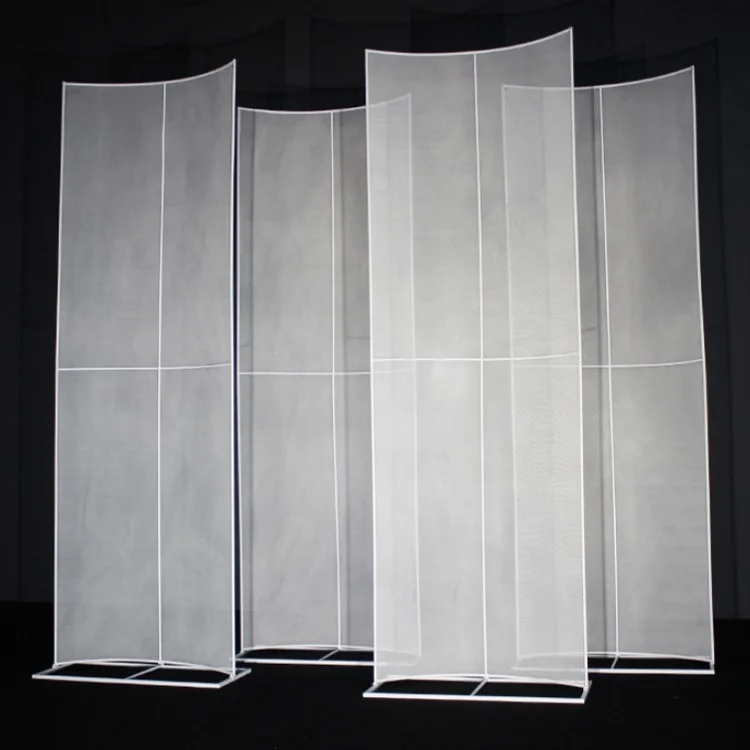 2019 wedding New design arc-sharp Mesh screen stage decoration for wedding party event
