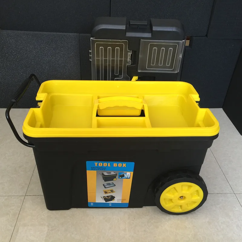 China gude plastic trolley tool box chest removable portable rolling toolbox kit
