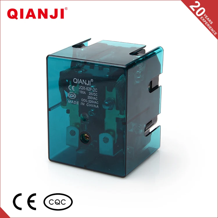 QIANJI Оптовая JQX-62F 2Z DC 12 В Катушки 28VDC 250 В ПЕРЕМЕННОГО ТОКА Реле 100A