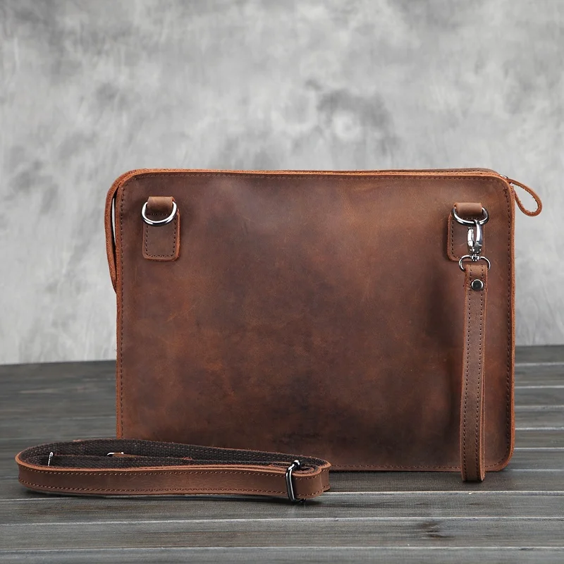 Hot Sale High Quality Men Gender and Genuine Leather Material  Clutch