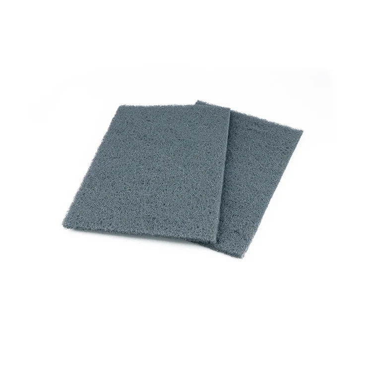 Non abrasive kitchen cleaning scrubber handle thick nylon dish scrub pad non woven heavy duty green sponge scouring pad