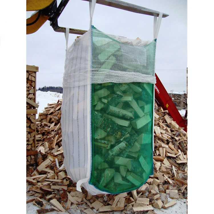 Dapoly Bulk Jumbo Mesh Packaging Sack Packing 1000kg 1ton Big Bag For Firewood