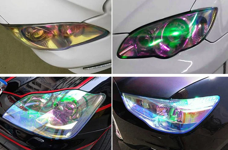 Adhesive Tint Iridescent Color Film for Chameleon Headlight Lamp Lights