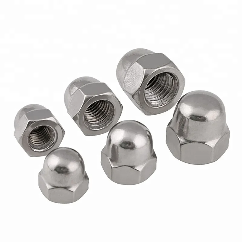 M16 M18 Stainless Steel SS304 SS316 Self-locking Hex Cap Nut