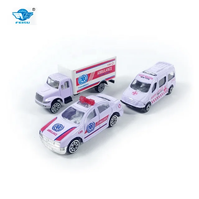 Full set of ambulance diecast car toy mini metal car for kids