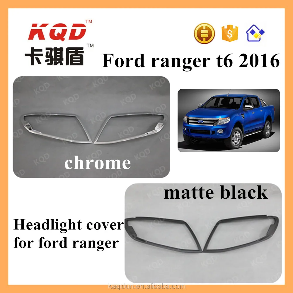 Matte black tail light cover for 2016 ranger t6 parts abs plastic tail lamp cover for ford ranger body kit