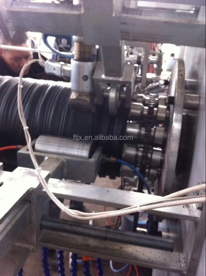 
large diameter steel enhanced polyethylene spiral corrugated pipe machine 