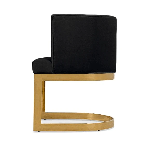 DC-626 известного бренда, роскошный дизайн, металлическая основа из черного бархата отельный обеденный стул