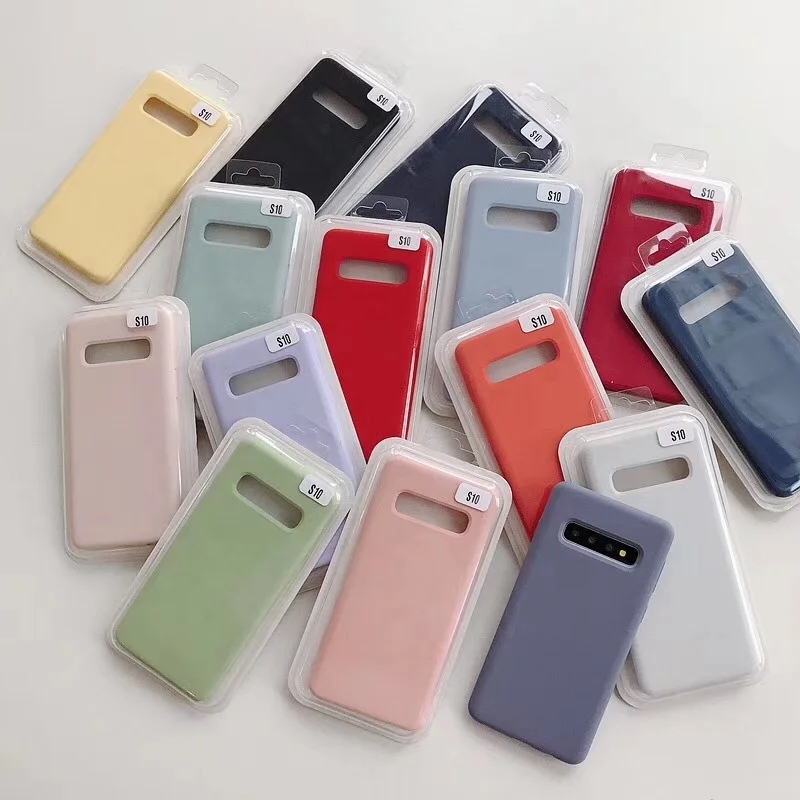 2019 Hot Sale Soft Touch Liquid Silicone Phone Case for Samsung Galaxy S10 S9 S8 Cover