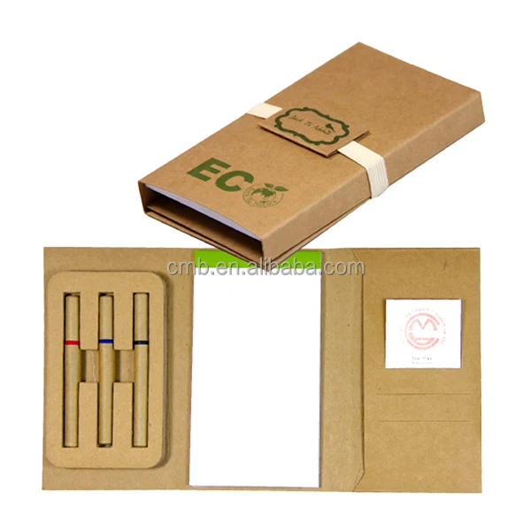 Индивидуальный блокнот для журнала, оптовая продажа, набор из 3 бумажных шариковых ручек