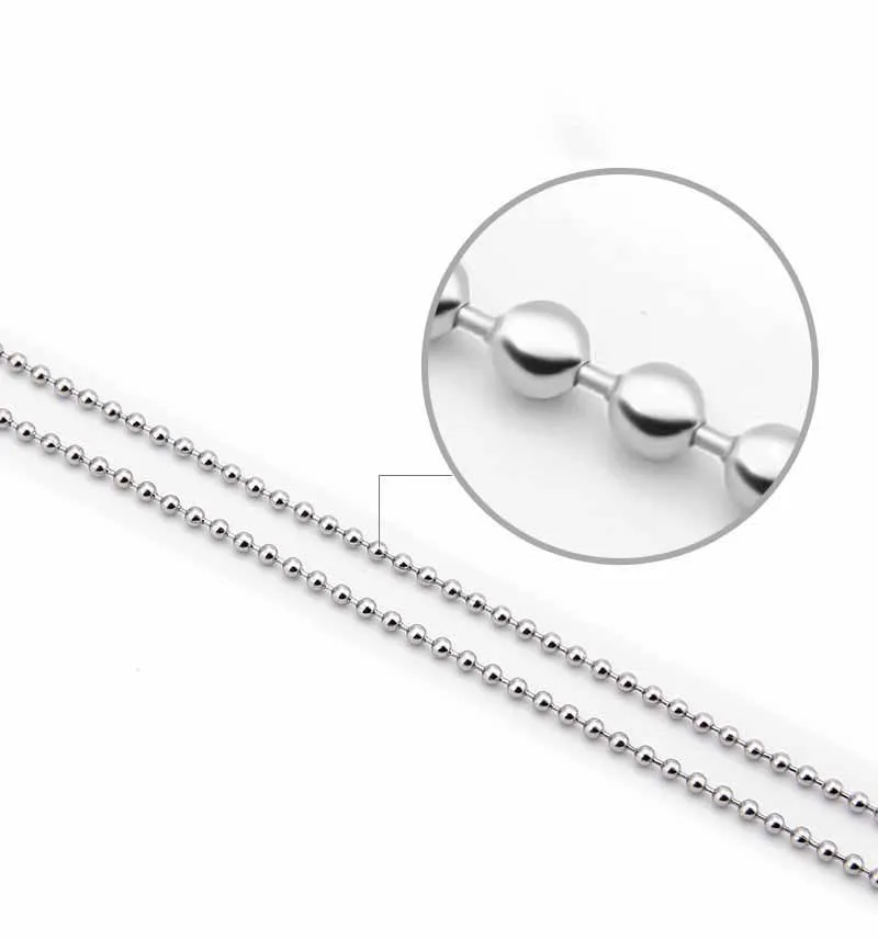 
Various Color Metal Female Jewelry Necklace Round Ball Chain 