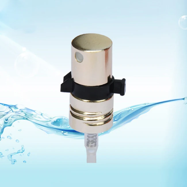 Aluminum screw perfume spray pump with safety clip