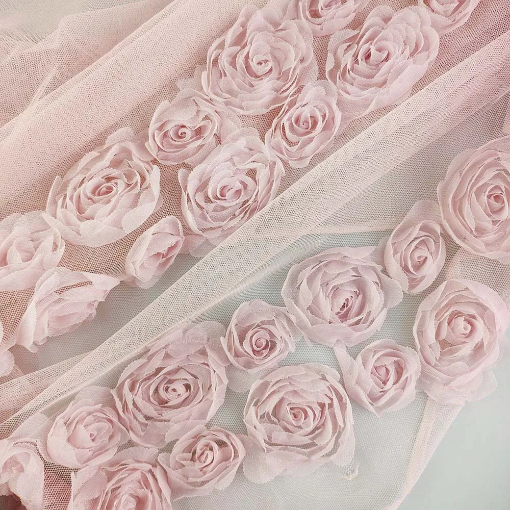 Тюль с вышивкой в виде Розы, фата для невесты, Тюлевая ткань для невесты