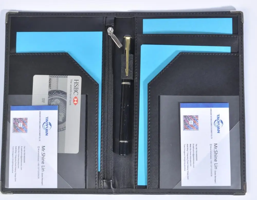 Папка-органайзер для серверов, кожаный расширяющийся бумажник для официантов или мужской тонкий зажим, папка для файлов, кредитных карт BOWEN