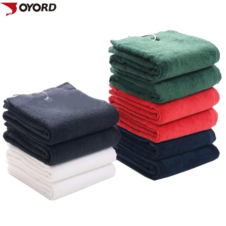 Custom Logo Plain Blank Microfibre Golf Towel For Sports Gym Two Side Suede Towels