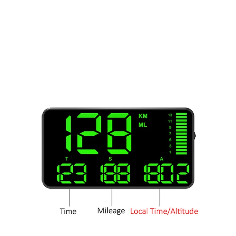 KINGNEED C90 Portable Universal Digital Speedometer Car Display Plastic CE Solar Speedometer Gps for Car Speed Display CN;GUA