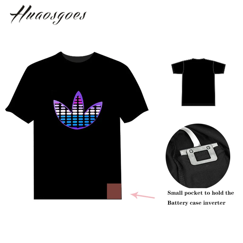 
El Animated flashing t shirt muse el panel t shirt voice activated 