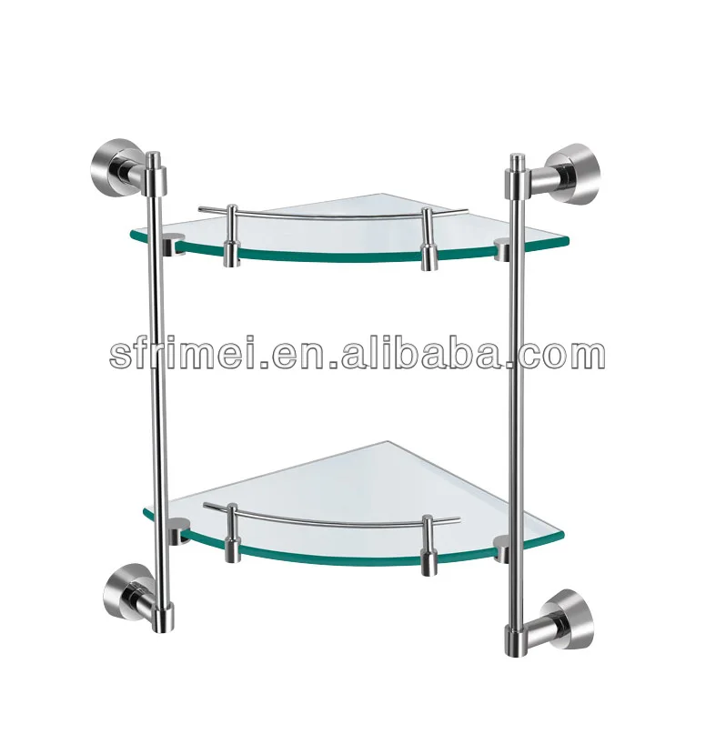 ванная полка угловая полка из нержавеющей стали стены- установлен аксессуары для ванной комнаты двойное стекло платформы