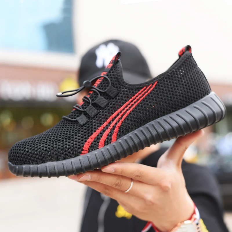 
latest new ultra light weight ventilated stylish athletics breathable 200 joule steel toe cap safety shoes sneaker 