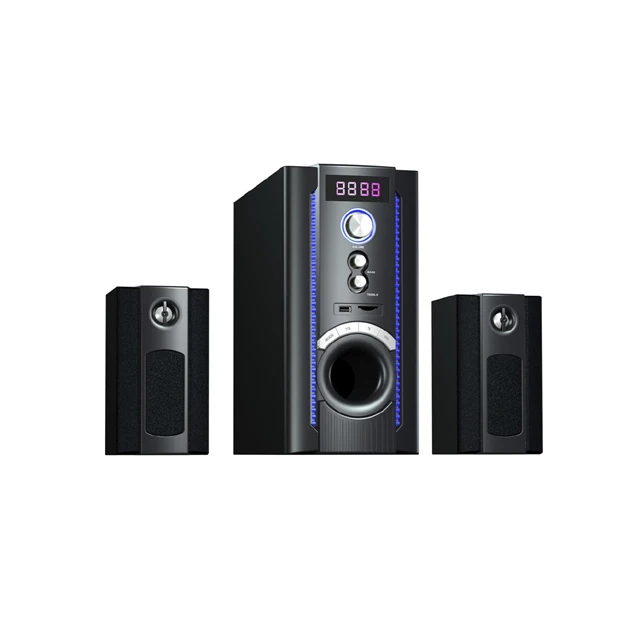 Subwoofer 2.1 sound system, subwoofer speaker, home theater speaker system with BT, USB, SD, FM, Remote