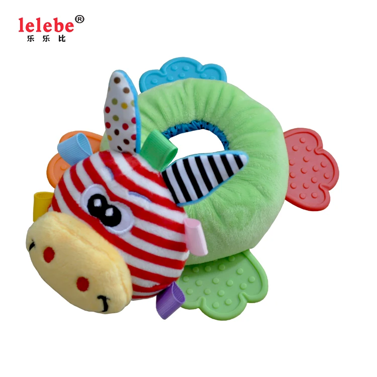 
Baby handbell plush toy 2020 wholesale hot sale infant rattle plush stuffed toy baby teether animals type musical toys 