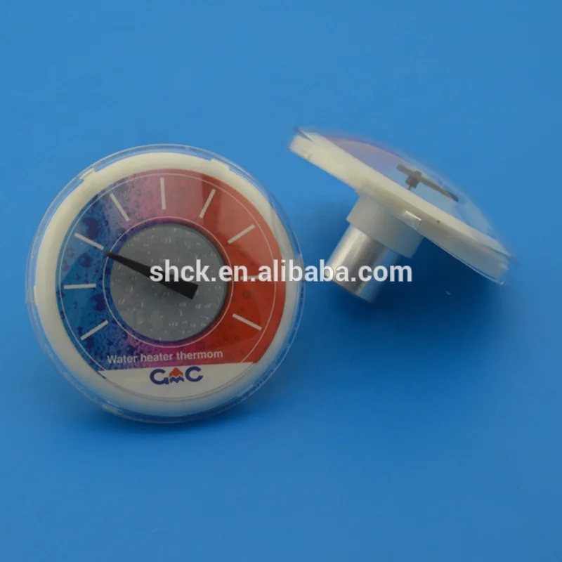 Water heater bi-metal thermometer