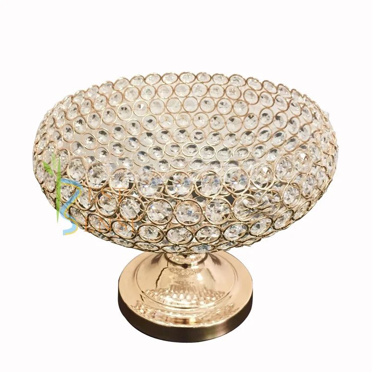 Хрустальная фруктовая чаша 9,8 дюйма для украшения свадебного стола