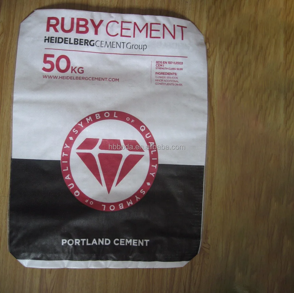 
20kg 50kg kraft paper square bottom PP plastic block bottom cement valve bag 