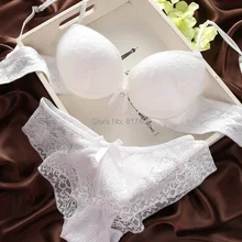 Fashion fashion lace sexy thin deep V-neck push up underwear hot-selling vintage solid color bra set