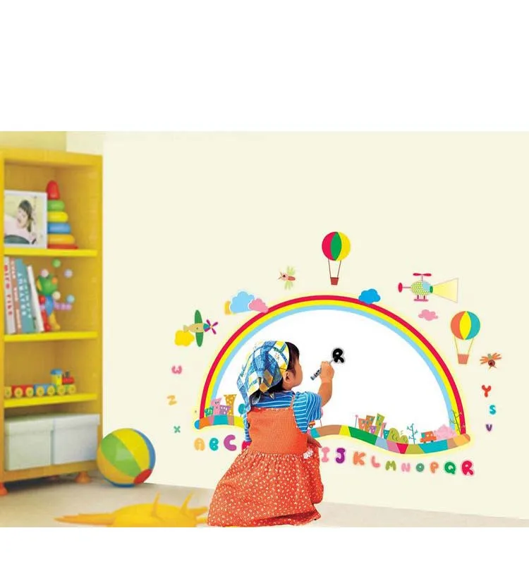 Kindergarten wall sticker colourful rainbow wall decal vinyl sticker