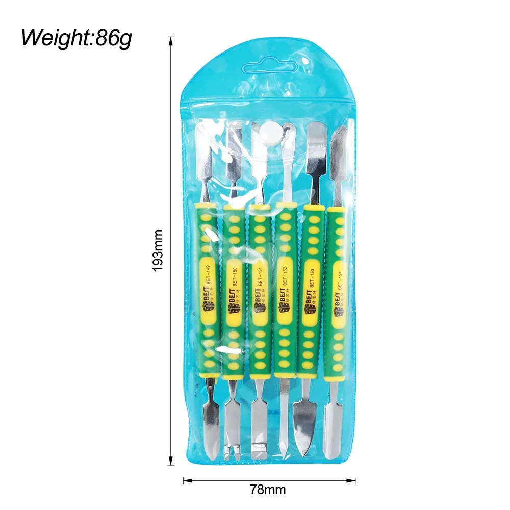 BST-149 6 in 1 Mobile Phone Laptop PC Hand Tools double head Disassemble Opening Pry Repair Repairing Tools