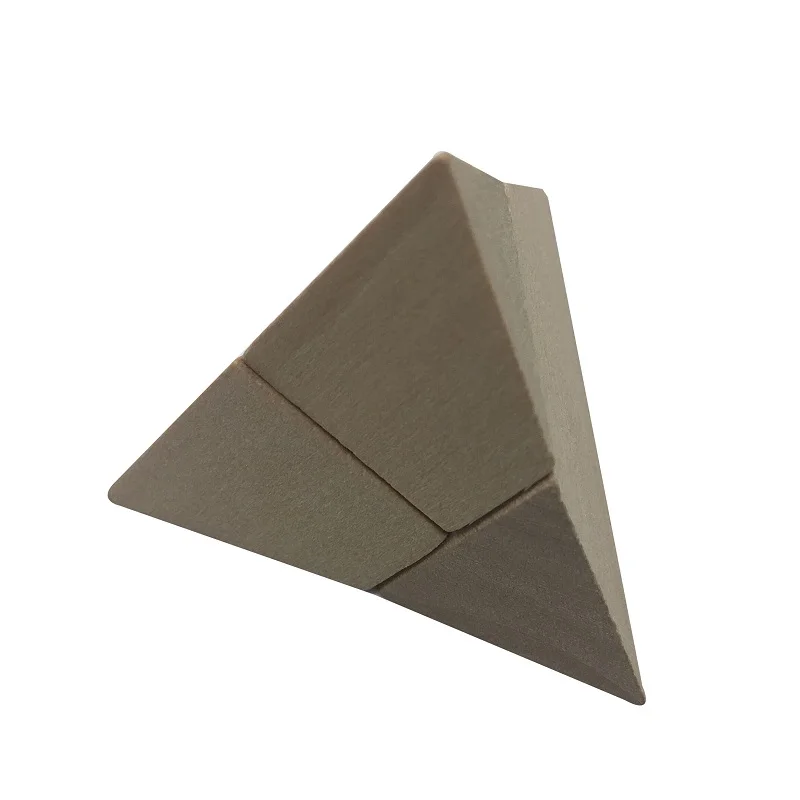 New promotion  educational toys mini wooden and metal brain teaser game  traditional match box  puzzle Pyramid