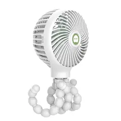 Портативный мини-вентилятор для детской коляски, персональный портативный Настольный вентилятор для детской кровати с гибким штативом, USB Перезаряжаемый вентилятор для офиса/комнаты/улицы