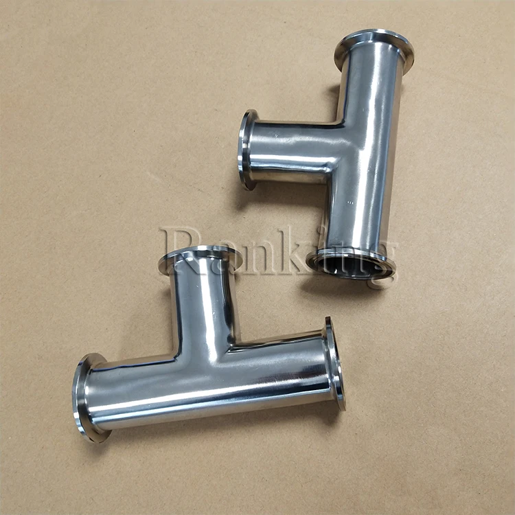 exported to Thailand SMS 2' 51mm OD 304 316L Stainless Steel Sanitary Equal Tee with Clamp connection