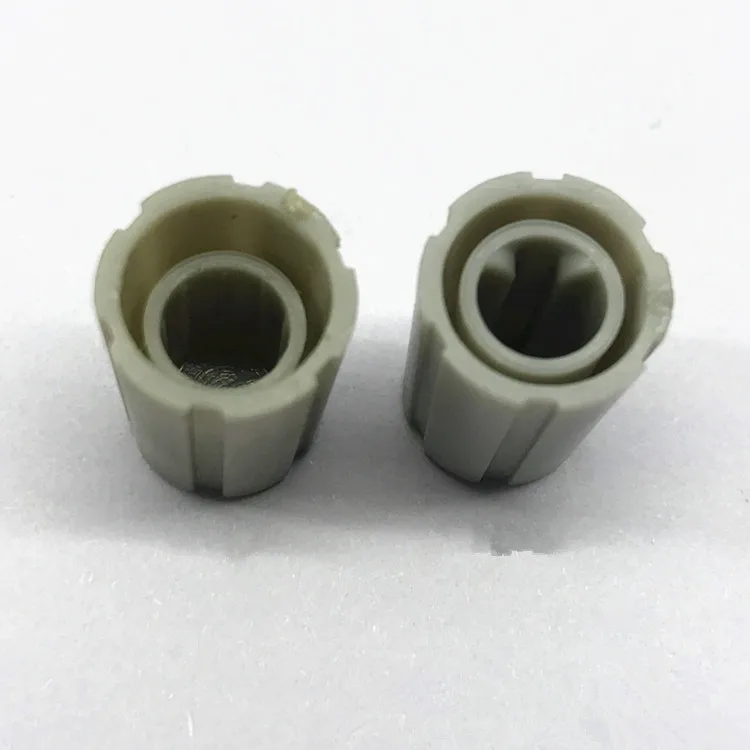 Dia.11*H16mm Plastic Potentiometer Knob for Knurled Toothed Teeth Shaft and D Half Flat Shaft