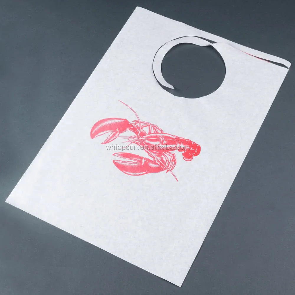 Одноразовые бумажные нагрудники для ресторана