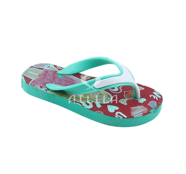 
New custom printing cute kids flip flop slippers 