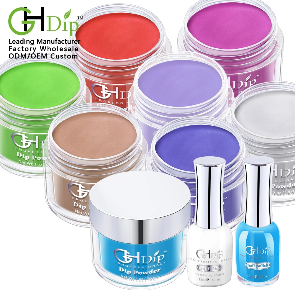 Fast Drying 3 in 1 Acrylic Dipping Powder colors match uv gel polish and nail lacuqer