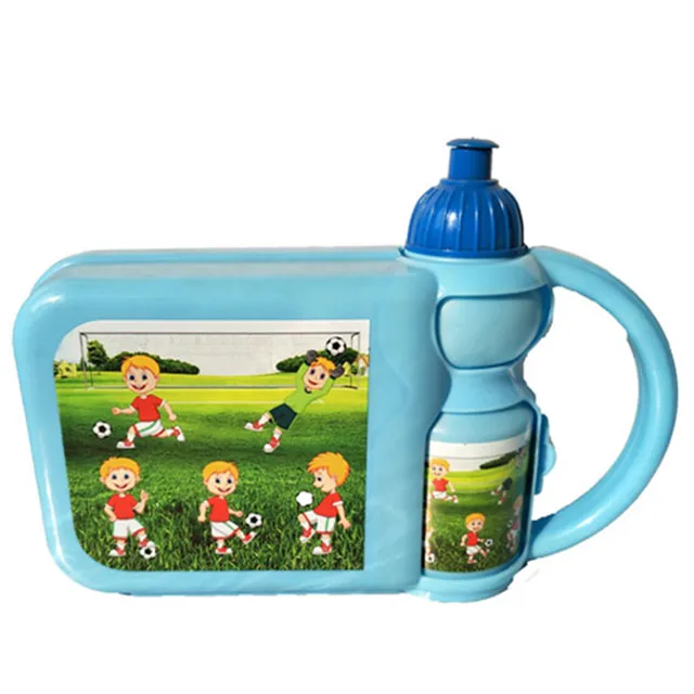 PP plastic bento handle lunch box with water bottle for kids